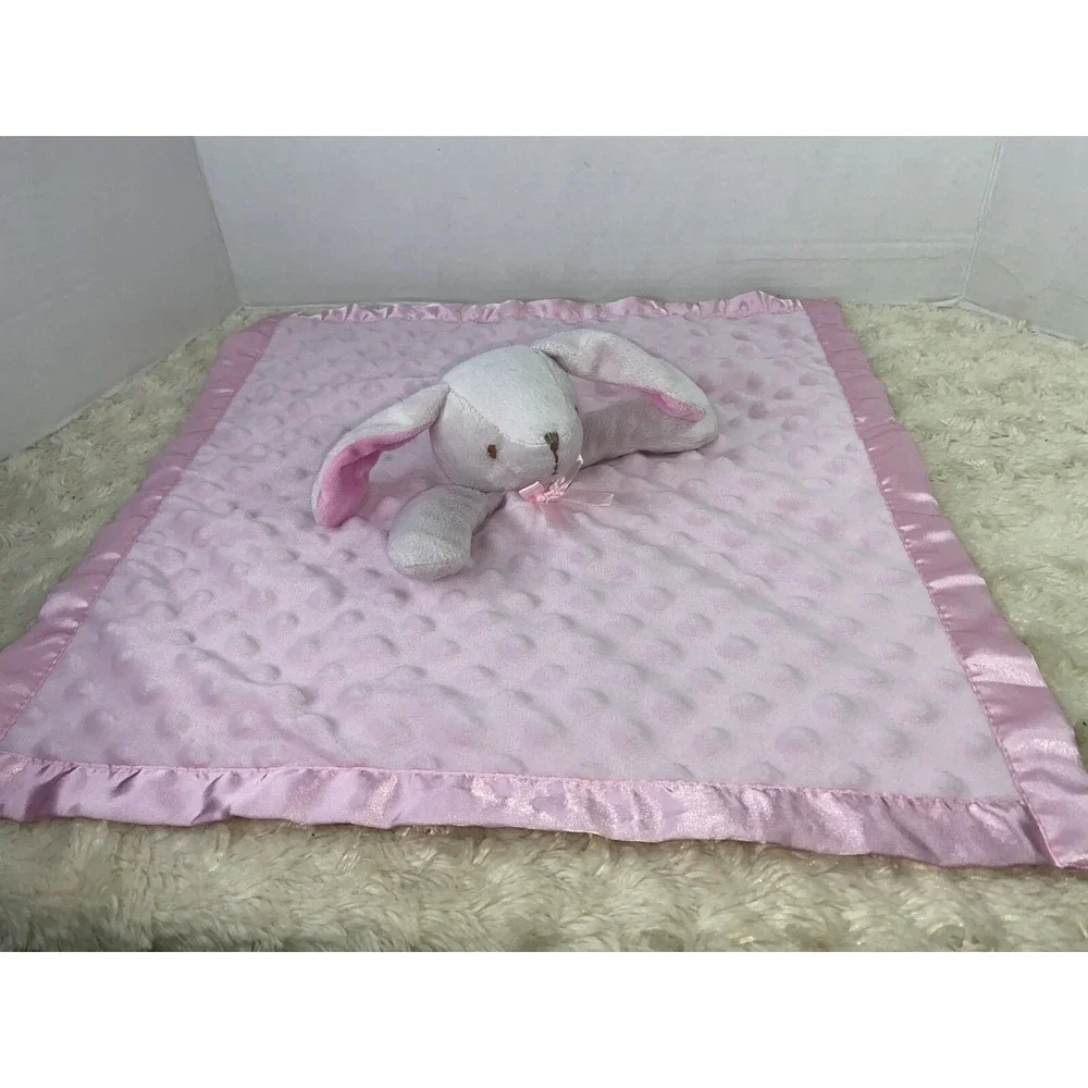 Blankets Beyond Pink Bunny Baby Blanket Minky‎ Dot Security Lovey HG9